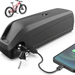 HJGHY Batería de Bicicleta eléctrica 36V 48V Paquete de batería Bicicleta eléctrica 36V 20Ah Batería de Iones Litio 48V 15Ah con Cargador y Puerto USB en oferta
