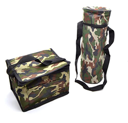 Camuflaje Bolsa 4.5 LTR Almuerzo aislada Nevera Militar y 1.5 Botellas Enfriador Picnic Camping congelador Comida envase características