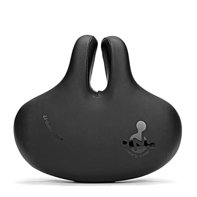 LAVINIA Nose Less CojíN de SillíN de Bicicleta Extrasuave SillíN de Bicicleta Hueco Asiento de Bicicleta de Carretera Accesorios para Bicicletas, Negr
