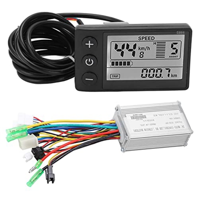 BuyWeek Kit de Controlador sin escobillas para Bicicleta eléctrica, Controlador de Velocidad de Motor sin escobillas para Bicicleta eléctrica, Kit de 