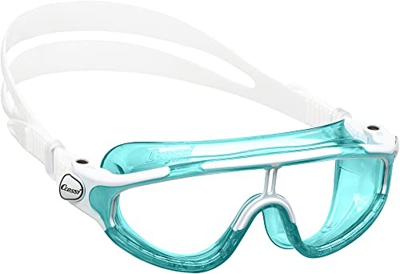 Cressi King Baloo Kid Goggles - Gafas de natación unisex para niños, aguamarina/blanca, única
