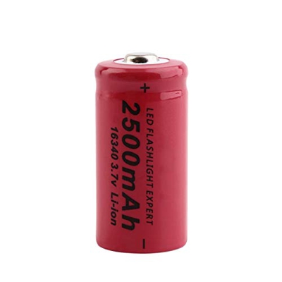 Batería de Iones de Litio 3,7v 2500mah 16340, Recargable portátil para Banco de energía, Linterna Led, Equipo de Audio, iluminación de Emergencia, 2 u