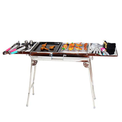 TOMYEUS BBQ de Carbón Barbacoa de Acero Inoxidable al Aire Libre Hogar Barbacoa portátil Camping Barbacoa Estante Barbacoa Portátil características