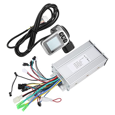 URROA Controlador sin escobillas for Patinete eléctrico, 36V/48V, 500W, 124DX, Controlador de Motor sin escobillas con Pantalla LCD for Patinete eléct