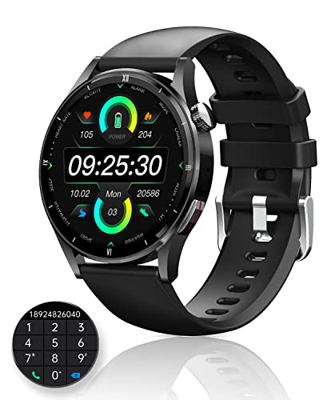 Smartwatch Mujer con Llamada Bluetooth, 2022 1,32' Reloj Inteligente Mujer con Asistente de Voz, 70 Modos de Deportes Reproductor de Música, Pulsómetr