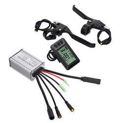 Pasamer Control de motor de bicicleta eléctrica, DC 36 V 48 V Slotted Shell 15 A Multifuncional bicicleta eléctrica Panel LCD7U para bicicleta de carr características
