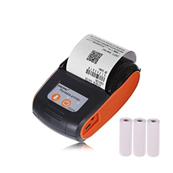Impresora térmica de Recibos portátil de 58mm Impresora Tickets con Interfaz BT y USB Compatible con Android y Windows 3 Rollos de Papel Termico características