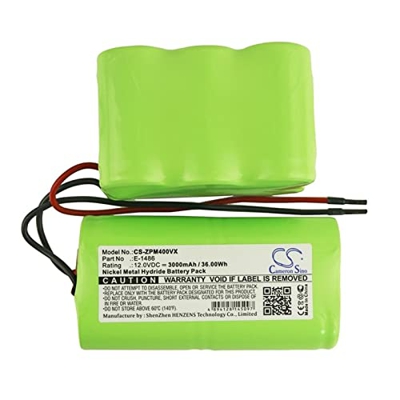 BOLKA Piezas de aspiradora Aspirador 12V/3000mAh Batería E-1486 Compatible con ZEPTER PWC-400,PWC400,Turbohandy 2 en 1 Robot de Barrido