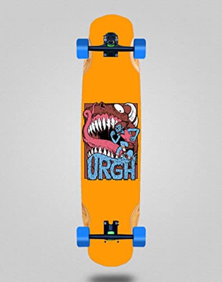 Urgh Skate Skateboard Longboard Complete Mix Bamboo 38x8.45 Monster Orange