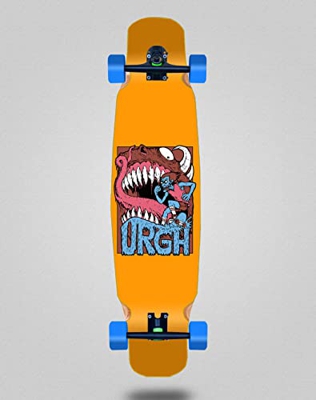 Urgh Skate Skateboard Longboard Complete Mix Bamboo 46x9 Monster Orange
