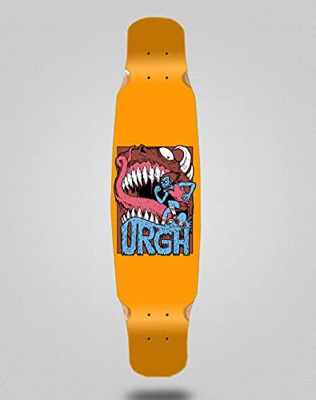 Urgh Skate Skateboard Longboard Deck Mix Bamboo 46x9 Monster Orange