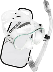 Cressi F1 + Dry Combo, Mascarilla & Snorkel Unisex Adulto, Transparente, Única características