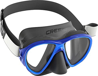 Cressi Fiji Mask Máscara Buceo, Adultos Unisex, Negro y Azul, Talla única