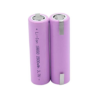 XATRF Batería de Iones de Litio de 3,7v, 2600mah, 18650, Recargable con 2 Placas para Linterna, Banco de energía, teléfono móvil, portátil, cámara, Ra