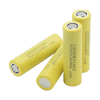 XATRF Batería de 3,7v 2500mah 18650, Alta Descarga 35a He4 Recargable para Banco de energía Linterna teléfono móvil portátil cámara 4 Uds