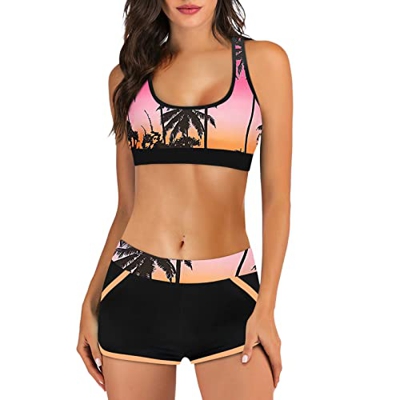 riou Bikinis Mujer 2022 Brasileño Sexy Push-Up Halter Tirantes Traje de Baño de Dos Piezas Elegante Acolchado Bra Tops y Braguitas Bikini Sets Biqunis
