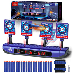 Lehoo Castle 4 Diana para Nerf Pistola, 4 Objetivos/Modos de Juego Objetivo Eléctrico para Pistola de Juguete, Reinicio Automático Objetivos Digitales precio