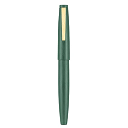 Jinhao 80 Pluma estilográfica de fibra verde cepillada, punta extra fina con convertidor y juego de bolsa pequeña para bolígrafo (clip dorado) en oferta