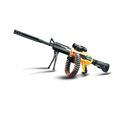 Toy Gun Sniper Soft Bullets,2 Modes DIY Electric Manual Toy Foam Blaster with 100 Bullets, 40 Bullet Chains,Rechargeable Battery Powered- for Outdoor 