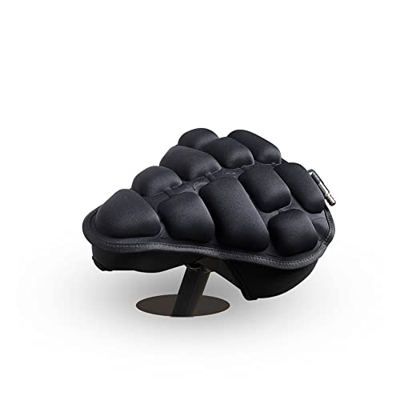 Jueshanzj Funda de asiento de bicicleta inflable 3D airbag transpirable espesar cómodo paseo en bicicleta de montaña súper suave cubierta de asiento S