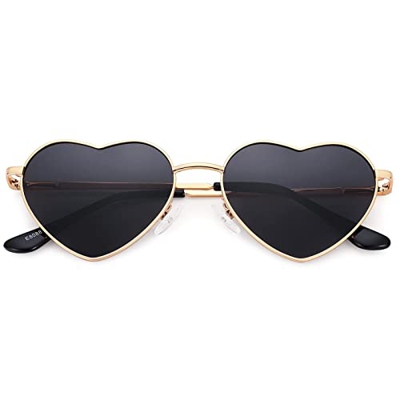 Dollger Gafas de Sol Corazon Polarizadas Mujer Nina Protección UV400 Gafas Corazón Gafas de Sol con Forma Corazón Heart Shaped Sunglass