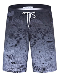 APTRO Bañadores de natación, Pantalones Cortos de los Hombres de Secado rápido Playa Surf Pantalones Cortos de natación Tallas Grandes Gris BS023 5XL precio