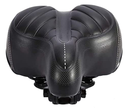 shuaike Asiento de Bicicleta El Asiento de Bicicleta con Dos resortes de diseño ergonómico Cómodo sillín de Bicicleta for Mujeres y Hombres en oferta