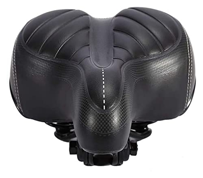 shuaike Asiento de Bicicleta El Asiento de Bicicleta con Dos resortes de diseño ergonómico Cómodo sillín de Bicicleta for Mujeres y Hombres