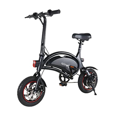 Windgoo B3 Bicicleta eléctrica de largo alcance, Batería duradera de 36 V, Freno mecánico de disco, Bicicleta eléctrica con asiento, Motor de potencia