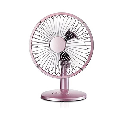 FMOPQ Desk Fan 6-Inch Portable USB Silent Cooler Adjustable 2 Speed Suitable for Home or Office Use (Cor : Rose Gold)