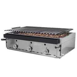 MBH - Barbacoa profesional gas eco 90 cm - Parrilla enteriza pavonada características