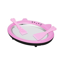 Máquina de helado enrollada, placa de máquina de helado instantánea, helado de bricolaje con 2 espátulas, sorbetadora, yogur congelado, gelatato caser en oferta