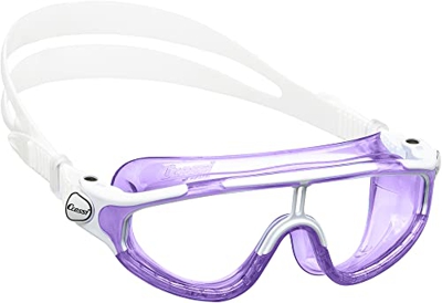 Cressi King Baloo Kid Goggles - Gafas de natación unisex, color lila y blanco, única