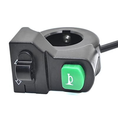 KNOKR Cuerno de bicicleta eléctrica de 22 mm for luces de señal izquierda y derecha Interruptor Interruptor Motocicleta Scooter Bicicleta Cuerno de pl