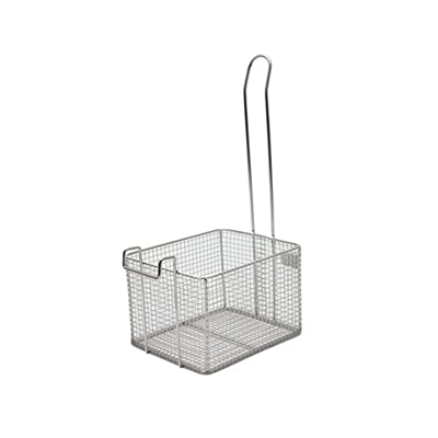 Cesta coladora de acero inoxidable para papas fritas francesas con marco de filtro cuadrado de residuos de aceite, filtro de alimentos para patatas fr