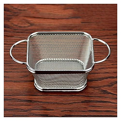 Cesta coladora de acero inoxidable para patatas fritas cesta frita herramientas de cocina cesta de filtro de grasa para freír profunda cesta para blan