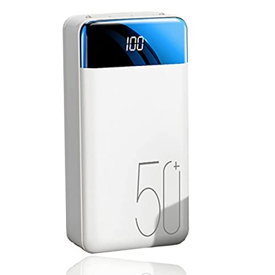 Giural Charger Portátil 50000Mah Power Bank, 2.0 Paquete De Baterías Externas De Carga Rápida con Pantalla LED, Potencia De Emergencia De Teléfono Cel
