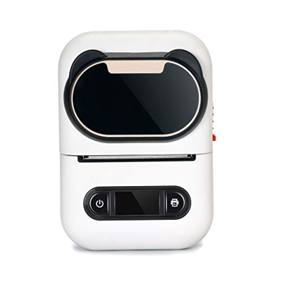 BAPYZ Impresora de Etiquetas térmicas inalámbricas de Etiquetas BT portátil con batería Recargable Compatible con iOS Android Smartphone (Color : Whit