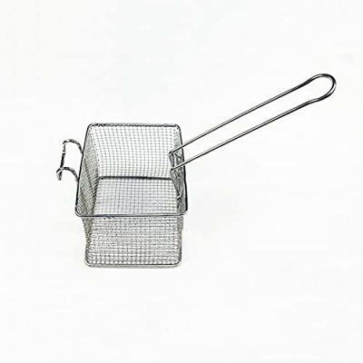 Colador Cesta de acero inoxidable Escurridor de patatas fritas Pasta Frutas Frutas y Verduras (M) ()