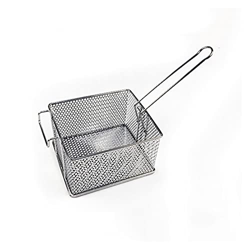 Colador cesta de mango largo tamiz para freír de acero inoxidable colador de malla fina para pasta, drenaje de verduras, cesta de blanqueamiento (L) ( en oferta