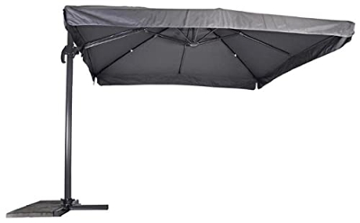 Casa Padrino sombrilla semáforo de Lujo con Soporte Antracita/Gris 300 x 300 cm - Sombrilla de jardín - Sombrilla de Patio - Sombrilla de balcón - Acc