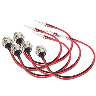 BOROCO Conector de Cargador en línea de 3 Pines para Patinete eléctrico, 5 uds, Puerto de Carga Redondo con Tapa para Patinete eléctrico