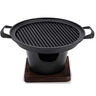 FMOPQ Portable Small BBQ Grills - Patio Garden Barbecue Grill - Household Single Table Barbecue Grill - Japanese Mini Baking Pan