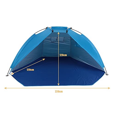 GOKSOY Tienda de campaña de supervivencia al aire libre Senderismo Camping Pesca Tienda de playa Deportes Tienda de sombra Picnic Familia Playa Parque