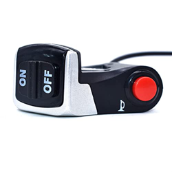KNOKR Cuerno de Bicicleta eléctrica de 22,5 mm for Encendido Apagado Botón de Interruptor de Luces de señal Motocicleta Scooter Bike Cuerno de plástic precio