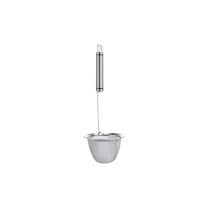 Cesta coladora de patatas fritas de acero inoxidable herramienta de cocina de malla fina de patatas fritas cesta de blanqueo (S) ()