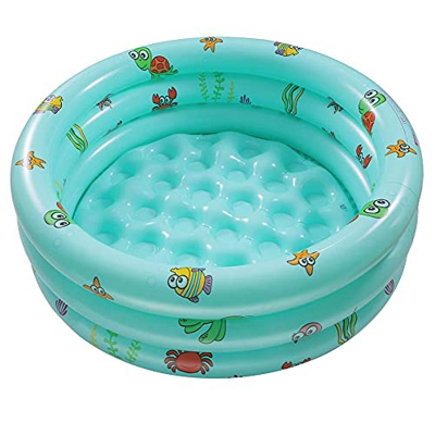 Paddling Pool, Paddling Pool for Kids 3-Ring Inflatable Paddling Pool Summer Blow Up Bathtubs Small Baby Swimming Paddling Pool, for Play Indoors& Out