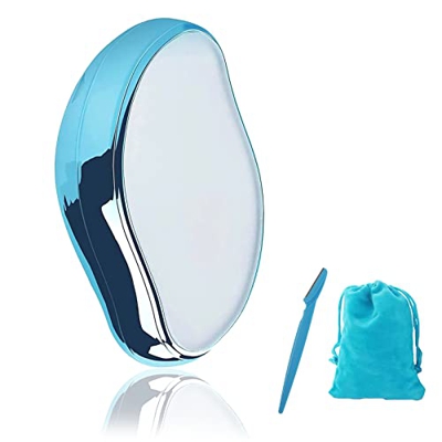 Depiladora Mujer,Crystal Hair Eraser Borrador Magico Reutilizable,Borrador De Depilación para Mujeres, Depiladora de Cristal Depilación Sin Dolor Ayud