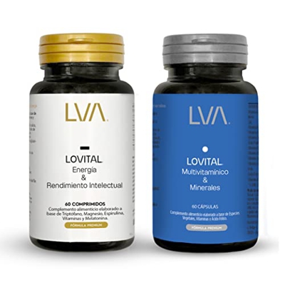 Vitaminas para el pelo y piel + Triptófano | Control de Ansiedad y Estrés | Energía y Vitalidad | Protección Sistema inmune | PACK RENDIMIENTO | 120 c