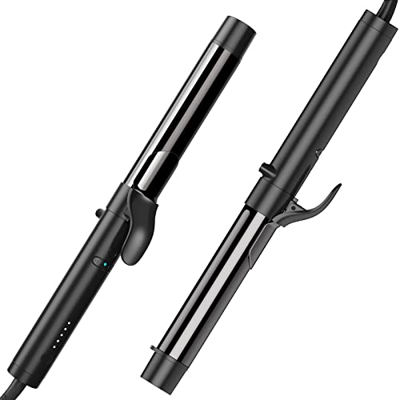 Rizador de Pelo automática TYMO ROTA, Planchas rizadoras giratorio iónico de 1 1/4 pulgadas para cabello largo con barril de nano titanio grande 5 tem